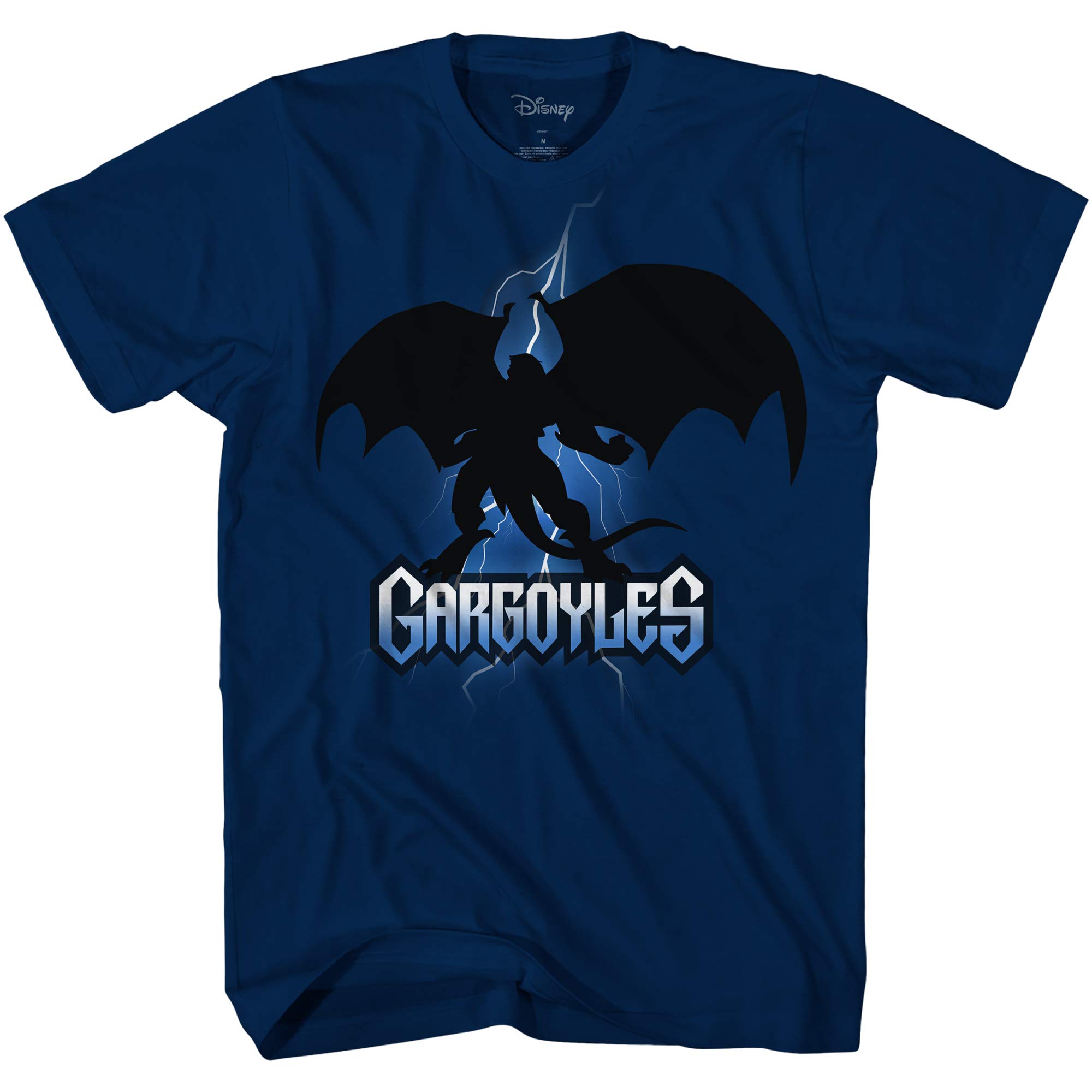 Gargoyles Graphic Tees for Men - Bolt Shadow T-Shirt - XXX-Large Size - Casual Streetwear & Gothic Fashion Shirt for Everyday Wear