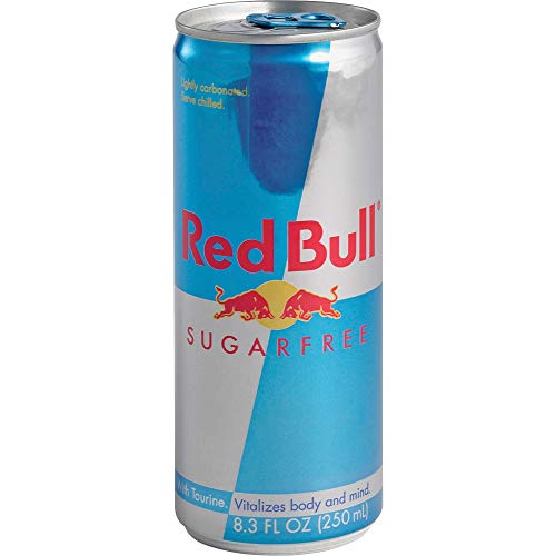 Sugar-Free Red Bull Energy Drink 8.3oz (24 Cans) - Zero Sugar Caffeine Boost for Workouts, Study & Late Nights