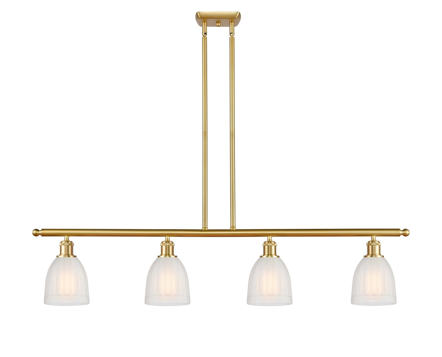 Brookfield 3-Light Island Pendant Lighting Fixture - Modern Kitchen Island Light with Glass Shades (Model 516-4I-SG-G441) - Perfect for Dining Room, Kitchen Counter or Bar Area