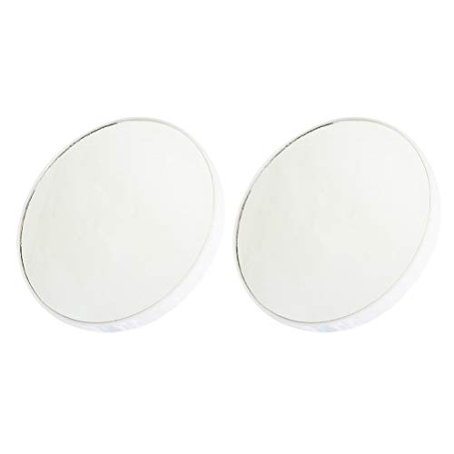2PCS Round Magnifying Makeup Mirror with Suction Cups - Portable Cosmetic Mirror for Bathroom, Bedroom & Travel | FRCOLOR Handheld Magnifying Glass Mirror for Women's Makeup, Skincare & Shaving