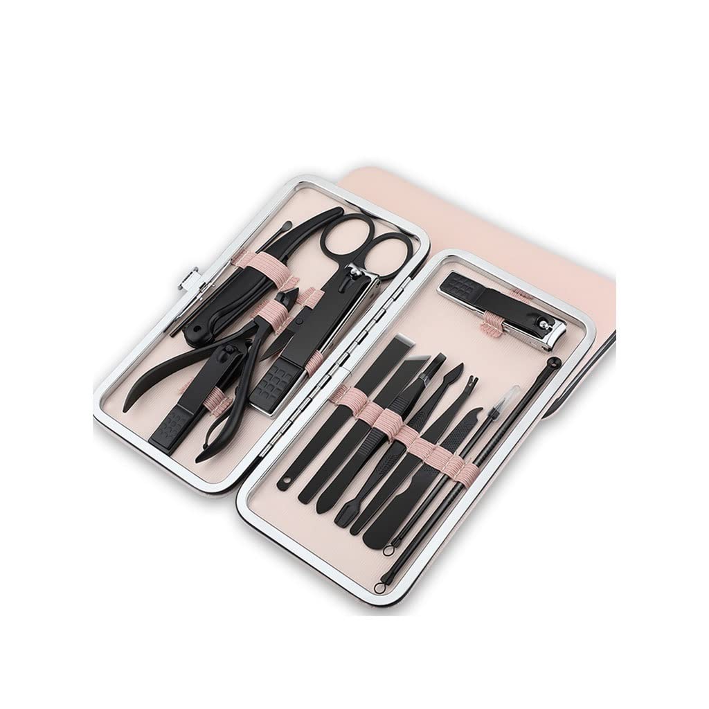 TOMYEUS Professional Manicure & Pedicure Set - Stainless Steel Nail Clippers, Nail Scissors & Grooming Kit for Adults | Travel-Friendly Beauty Essentials | Perfect for Home, Salon & Travel Use