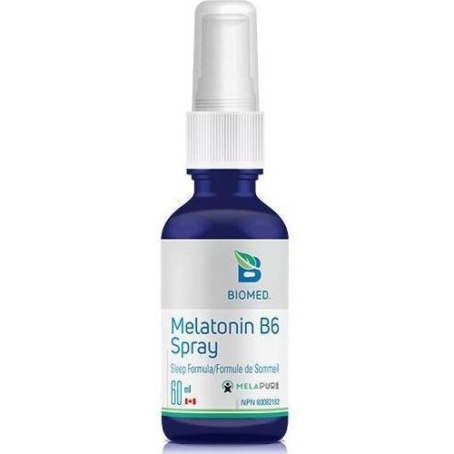 Biomed Melatonin & B6 Sleep Spray - 60ml | Natural Sleep Aid for Adults, Helps with Insomnia & Jet Lag | Perfect for Travel & Nighttime Relaxation
