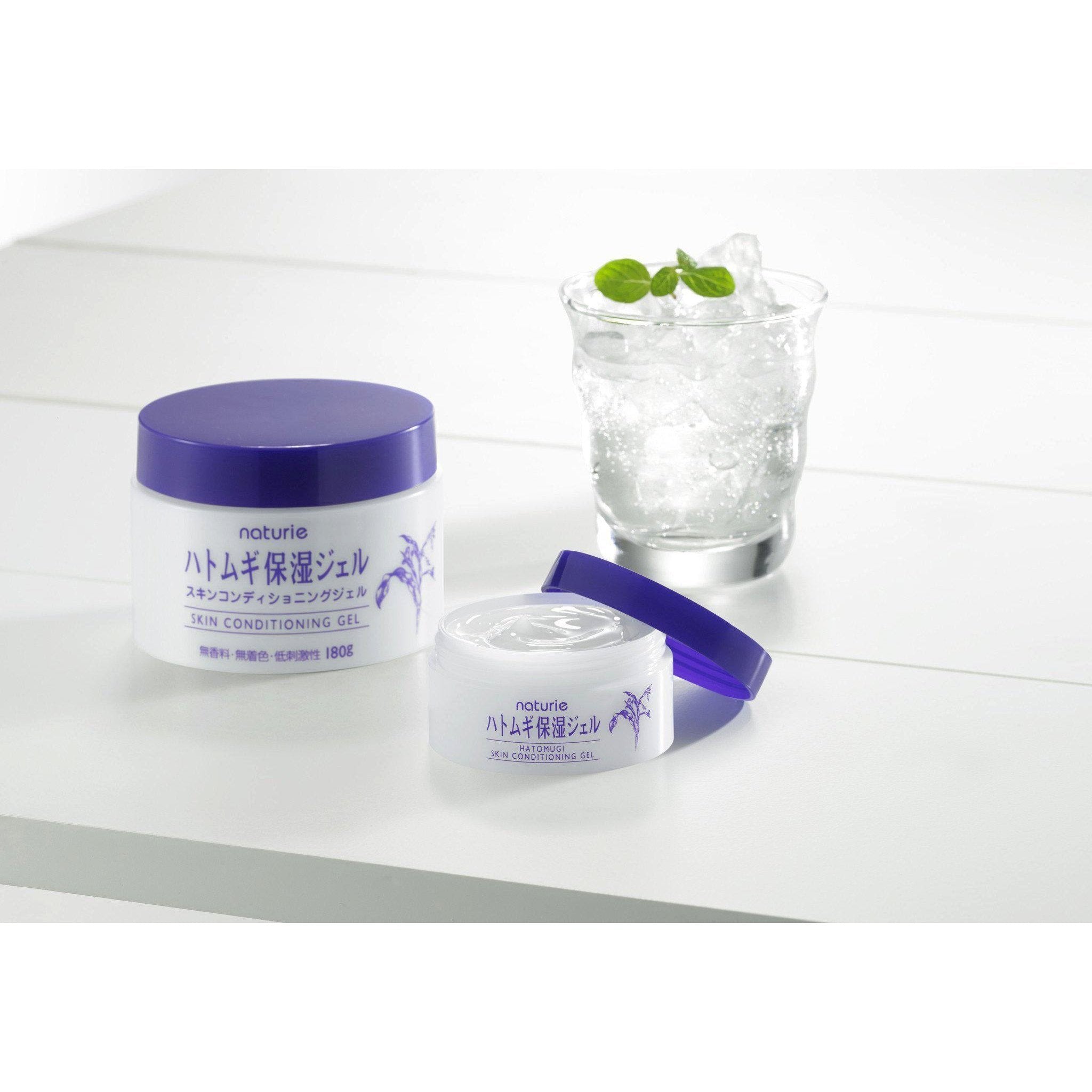 Naturie Hatomugi Skin Conditioning Gel - Job's Tears Hydrating Gel 180g for Face & Body - Moisturizing Skincare for Dry Skin, Perfect for Daily Use & Travel