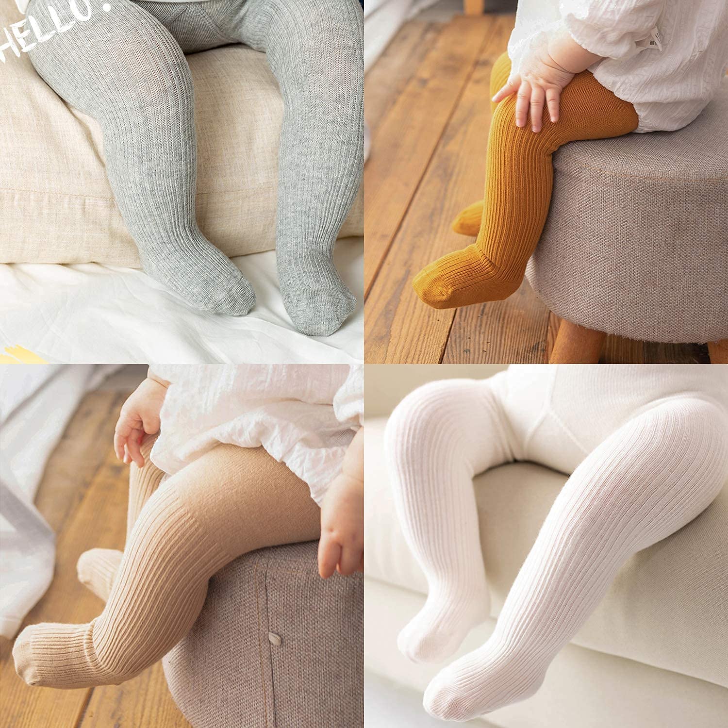 Zando Baby Tights for Girls - Soft Cotton Seamless Leggings, Cable Knit Toddler Tights & Pantyhose for Newborn Infants | Perfect for Playtime, Daycare & Special Occasions