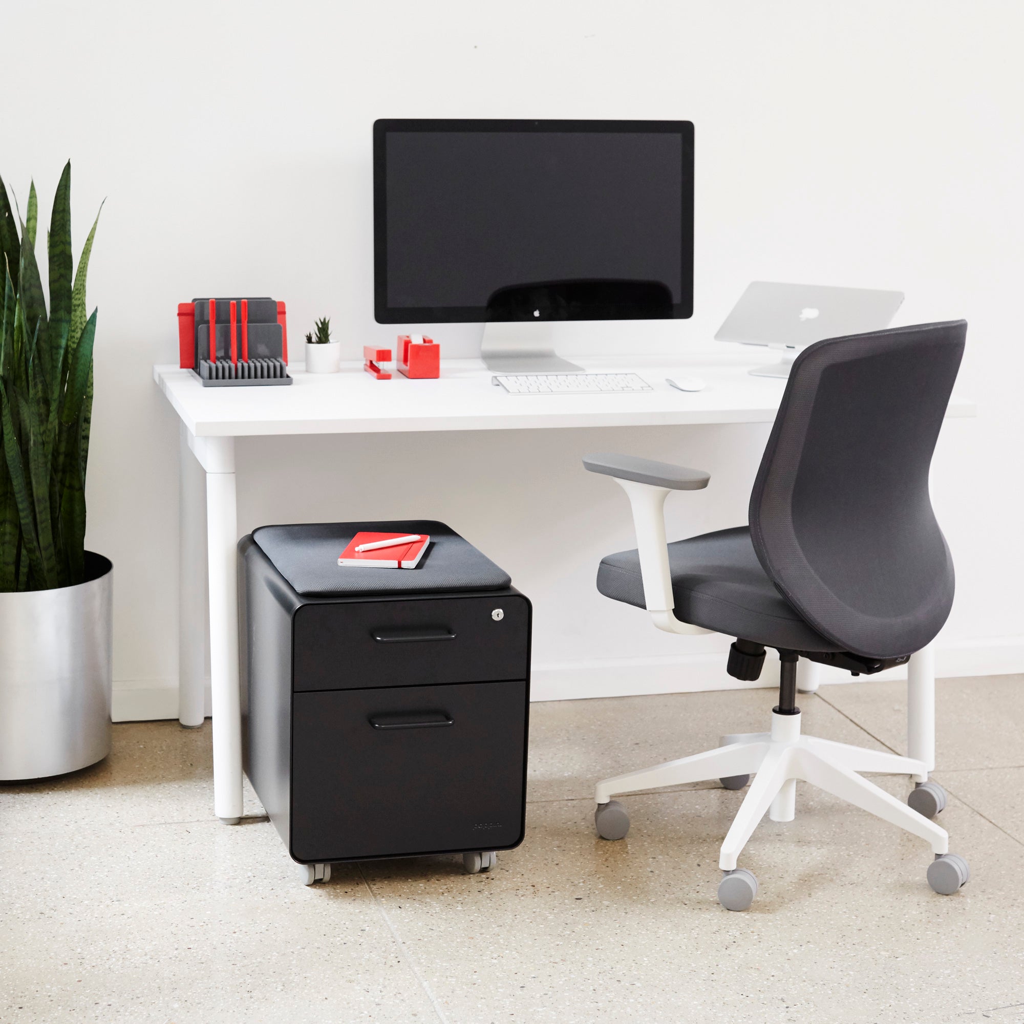 Mini Stow 2-Drawer Rolling File Cabinet - Portable Office Storage Organizer for Documents, Folders & Supplies - Perfect for Home Office, Small Spaces & Workstations