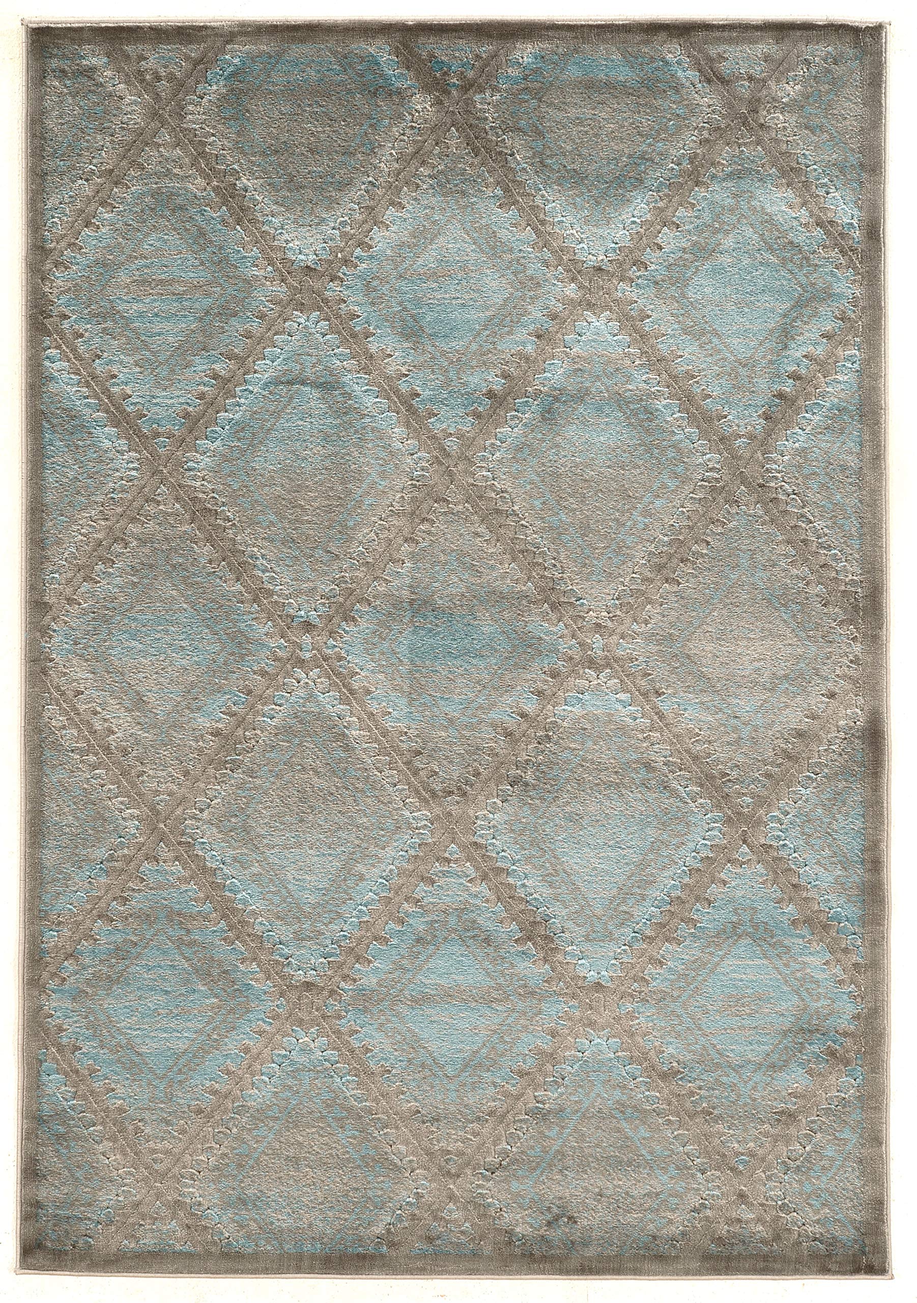 Premium Platinum Santafe Blue & Black 8' X 11' Area Rug by Linon - Soft Modern Living Room Rug for Home Decor, Bedroom, Office & Dining Room