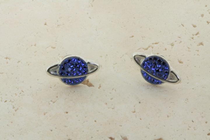 Saturn Stud Earrings in Blue - Stylish & Trendy Jewelry for Women | Perfect for Parties, Weddings & Everyday Wear