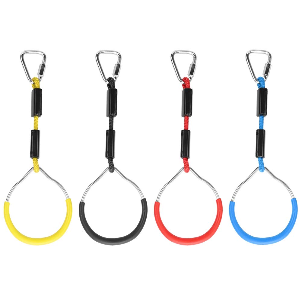 Premium Gymnastic Rings Set of 4 - Heavy Duty 120KG Capacity Outdoor Fitness Rings for Adults & Kids - Perfect for CrossFit, Home Workouts, Park Training and Playground Activities