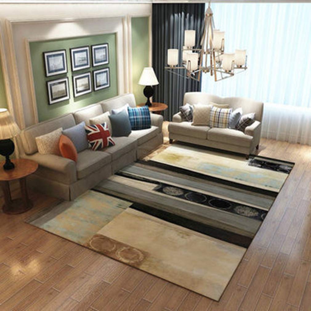 Soft Abstract Art Area Rug - 6'x8' Non-Slip Fleece Carpet for Living Room, Bedroom & Nursery | Modern Home Decor Indoor/Outdoor Rug for Kids Crawling & Play Areas
