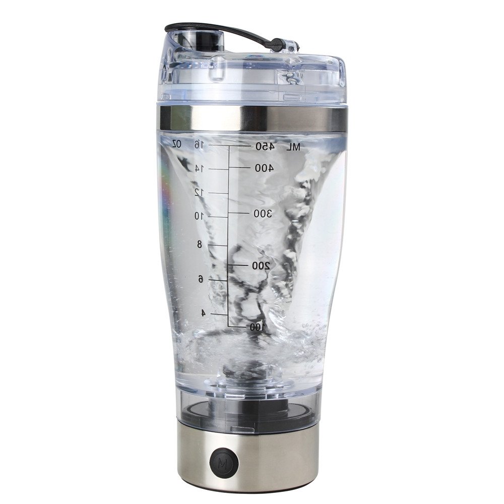 Eleoption® Electric Protein Shaker Bottle - 20oz Battery Powered Blender for Protein Powder, Pre-Workout & Supplements | Leakproof Portable Mixer for Gym, Travel & Home Workouts