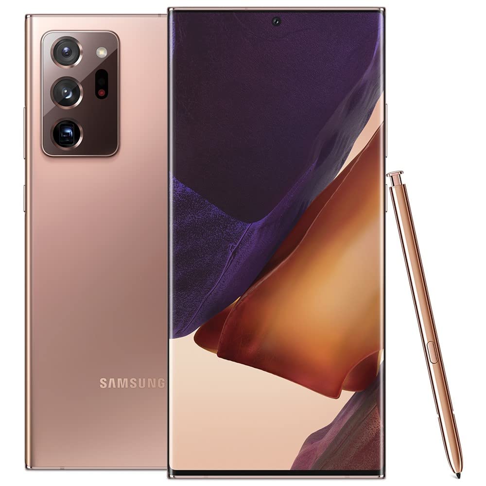 Samsung Galaxy Note 20 Ultra 5G Unlocked Smartphone 128GB Mystic Bronze (Renewed) - US Version | Fast 5G Android Phone for Mobile Gaming, Streaming & Productivity