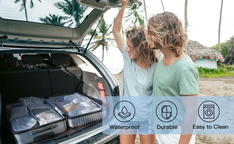 9-Piece Packing Cubes Set - Premium Travel Organizer for Luggage & Suitcases | Cruise Essentials & Vacation Must-Haves | Lightweight Packing Bags for Clothes & Accessories (Grey) - Perfect for Business Trips, Family Vacations & Backpacking Adventures