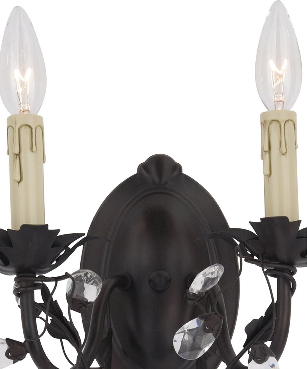 12W Elegant 2-Light Wall Sconce in Oil Rubbed Bronze Finish - Perfect for Bedroom, Hallway, and Living Room Lighting