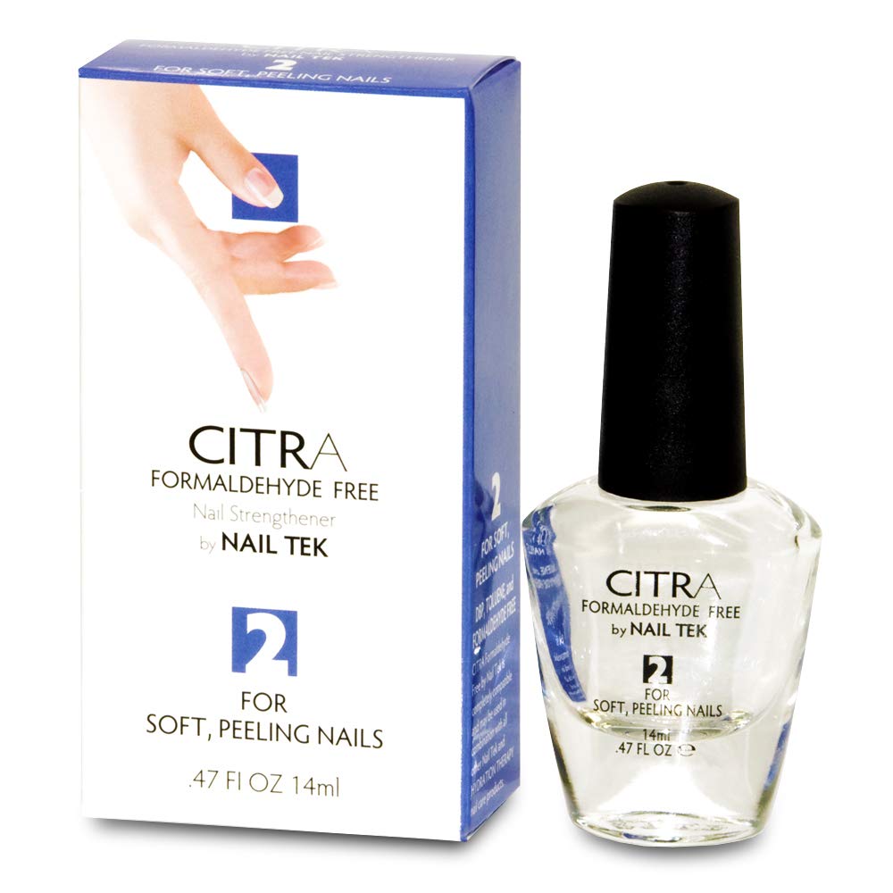 Nail Tek CITRA 2 Nail Strengthener for Soft & Peeling Nails - Daily Nail Treatment to Condition, Improve & Protect - 1 Pack - Perfect for Weak, Brittle Nails at Home or Salon