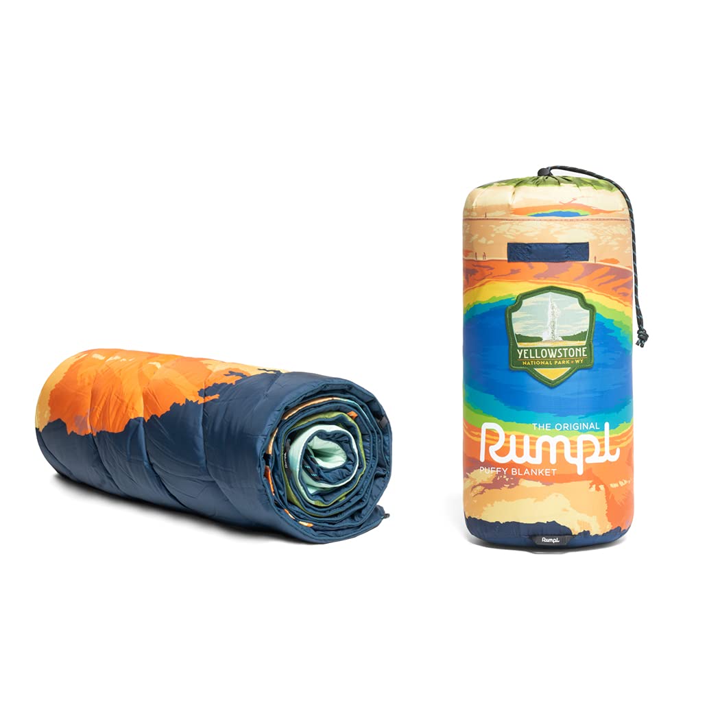 Rumpl Original Puffy Blanket - 100% Recycled Polyester Insulated Camping Blanket | Lightweight, Water-Resistant & Packable Outdoor Puffer Blanket (52