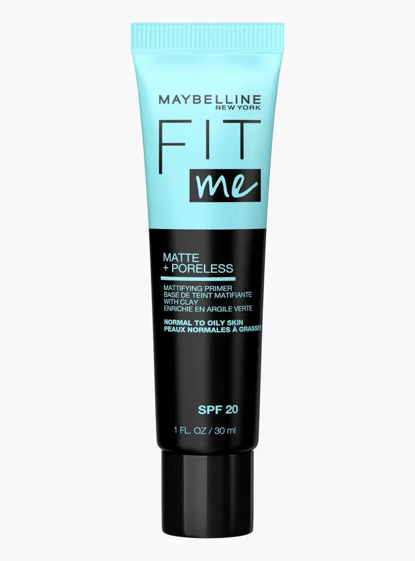 Maybelline New York Fit Me Primer with SPF 20 - Matte & Poreless Face Primer for Oily Skin, Smoothing Makeup Base - Perfect for Daily Wear & Long-Lasting Makeup