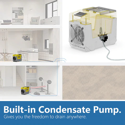 AlorAir Storm SLGR 850X Wi-Fi 180 Pint Commercial Dehumidifier with Built-in Pump - Ideal for Basements, Warehouses & Large Spaces