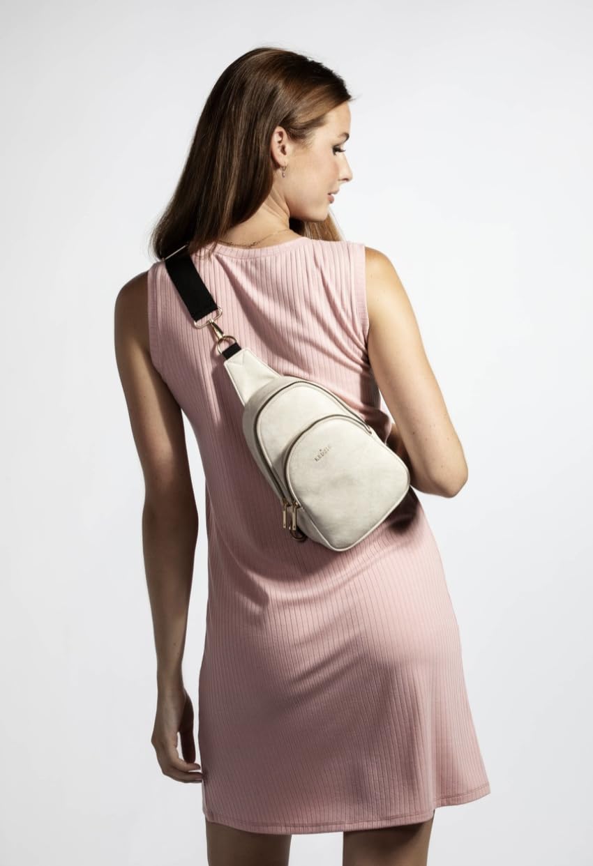 KEDZIE Sunset Sling Bag - Soft Vegan Leather Crossbody Purse for Women, Phone Holder & Fanny Pack | Perfect for Travel, Shopping & Everyday Use