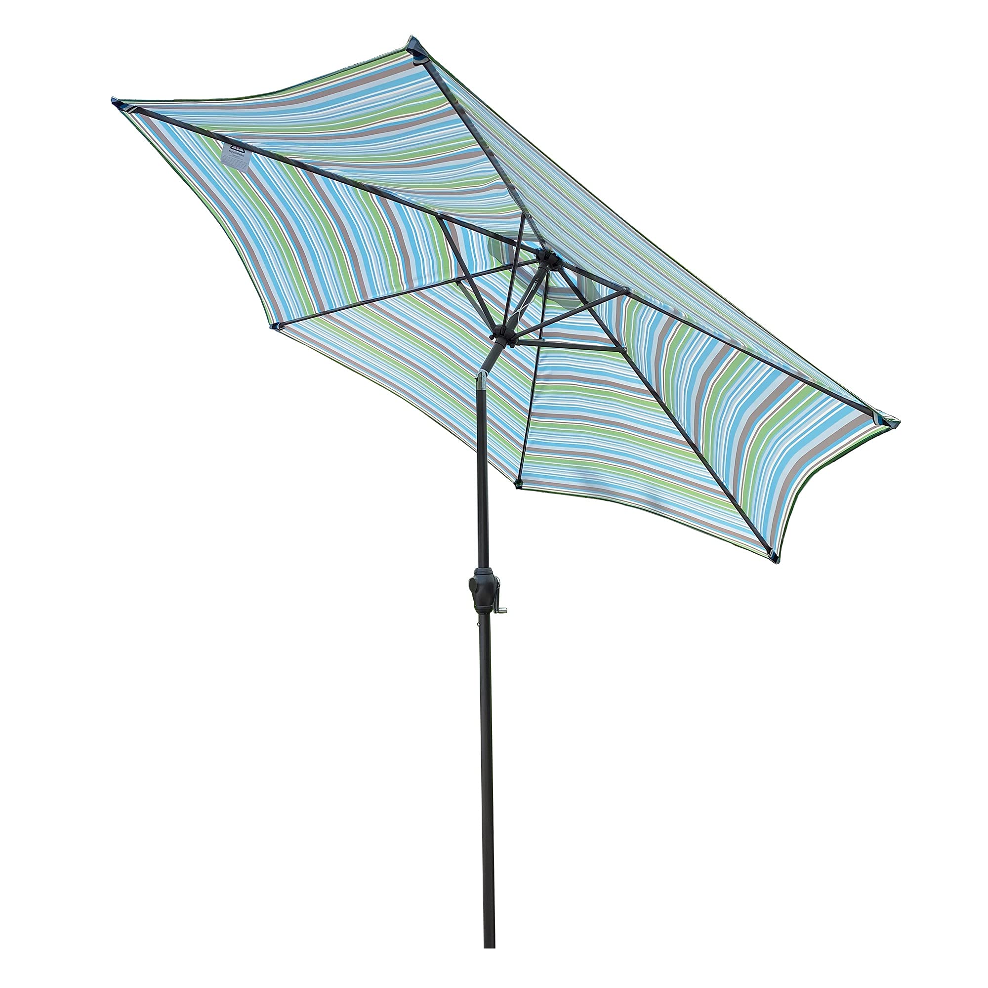 8.6 FT Outdoor Patio Umbrella with Push Button Tilt & Crank - Heavy Duty Market Umbrella for Garden, Lawn, Poolside - Perfect for Dining, Lounging & Shade Protection