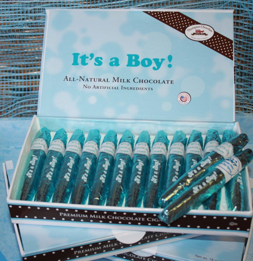 Premium Chocolate Cigars - 24 Count (0.75 oz Each) for Baby Shower, Gender Reveal & Birthday Parties - Delicious Chocolate Treats for Celebrations