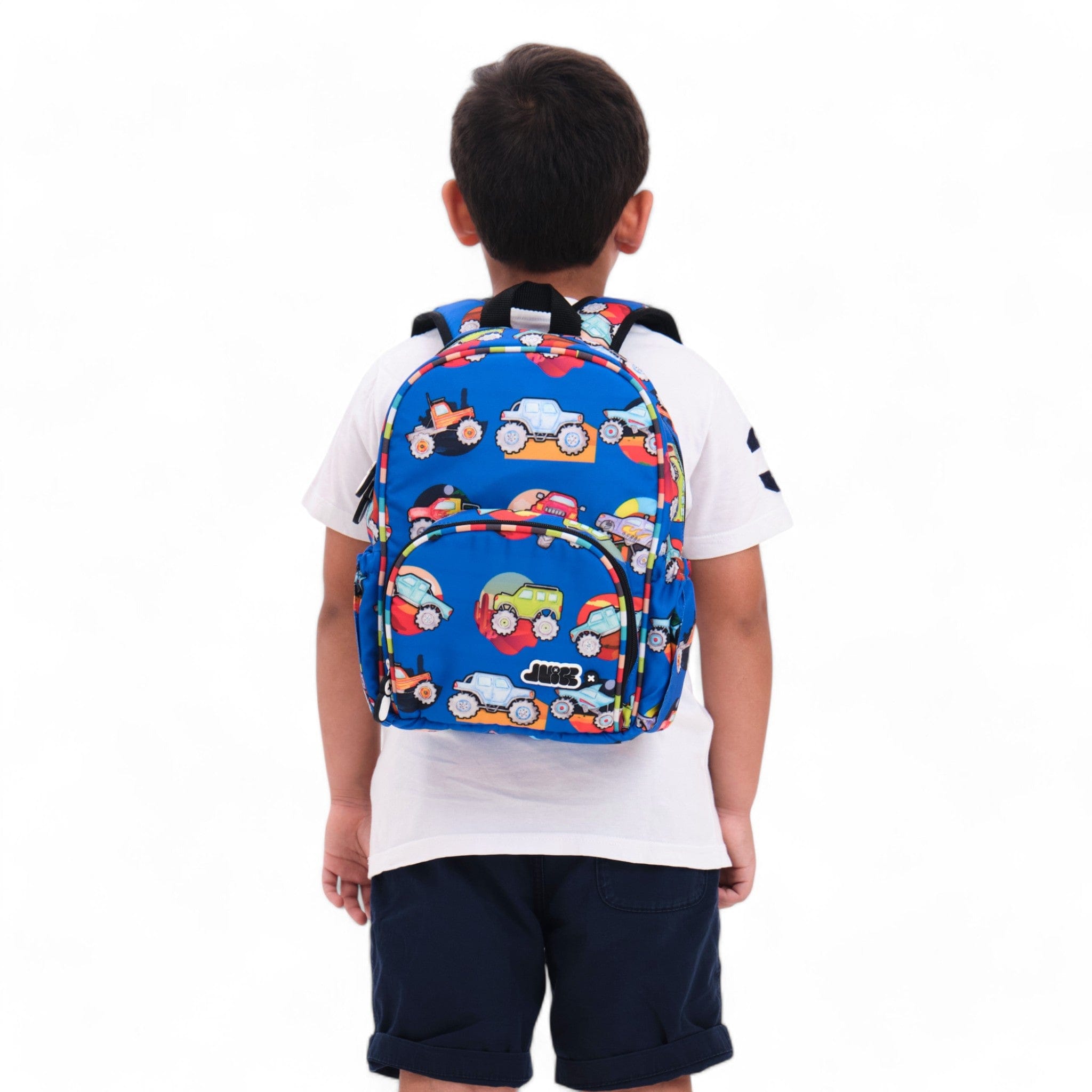 Monster Truck Themed Small Backpack for Kids - Durable & Lightweight School Bag for Boys & Girls - Perfect for School, Travel & Outdoor Adventures