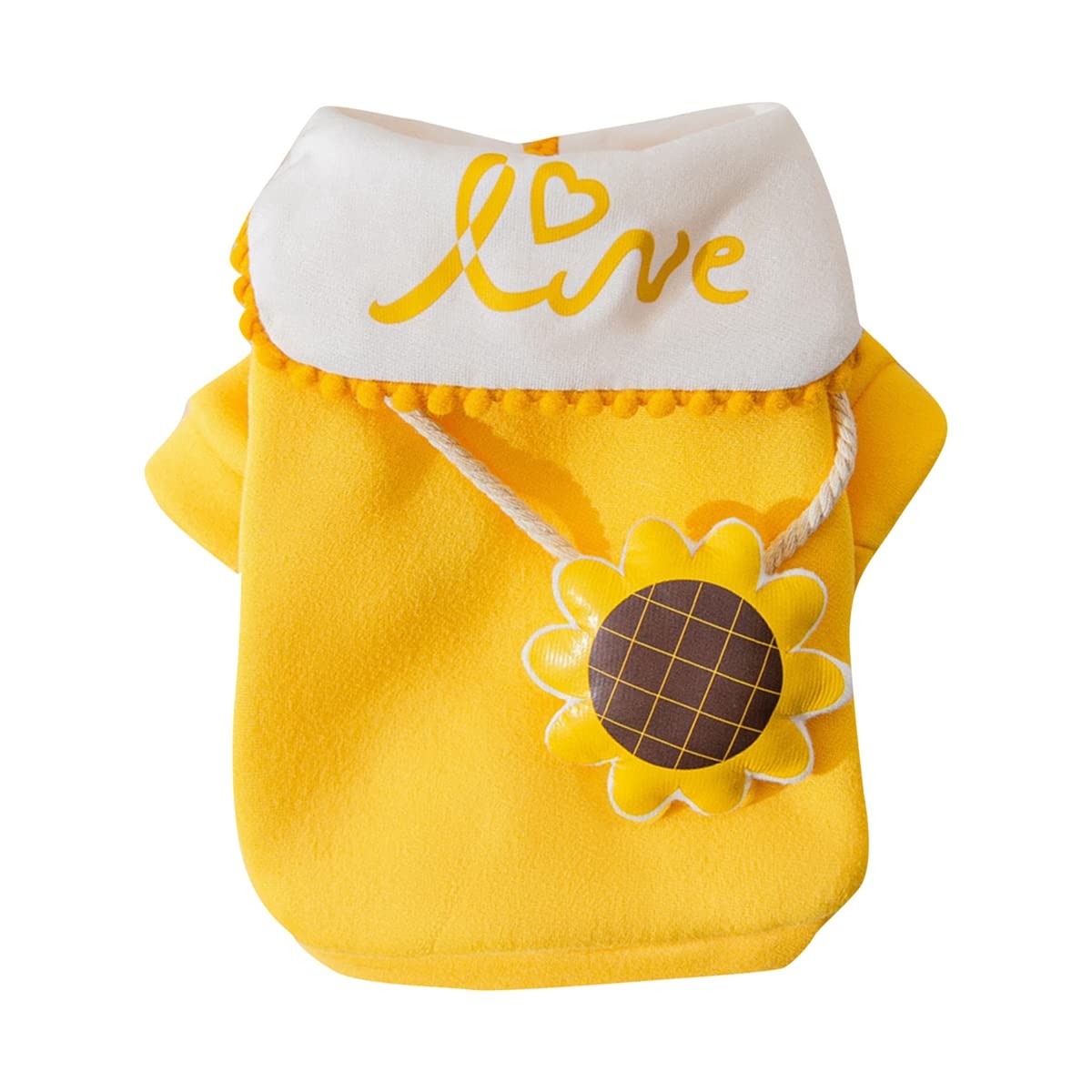 Cute Cartoon Embroidered Dog Sweater with Backpack - Warm Winter Pullover Puppy Jacket for Cold Weather | Perfect for Outdoor Walks & Pet Fashion
