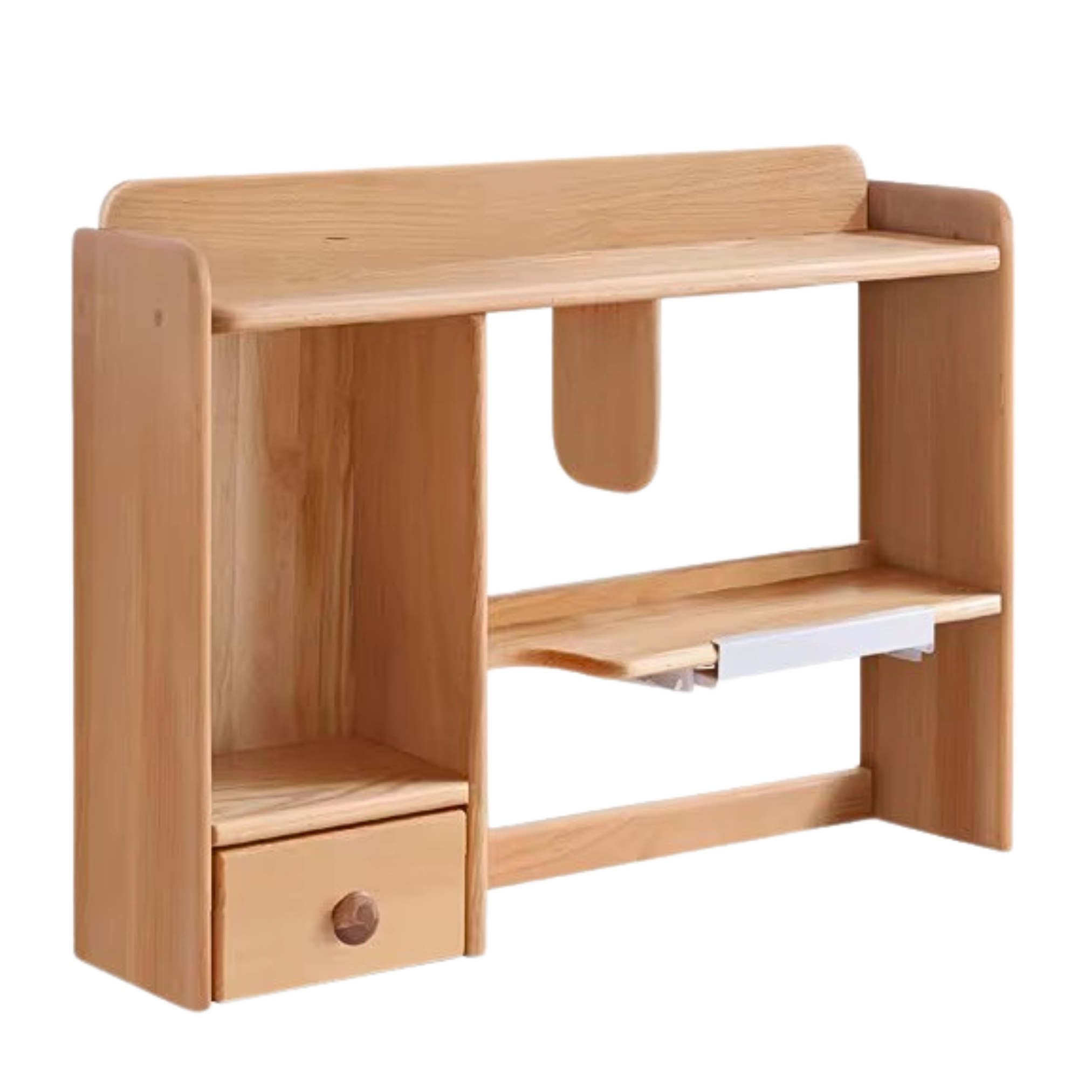 38.6x7.9x25.6 inch/ 98x18x63.5сm/ Natural wood color/ Beech solid wood shelf