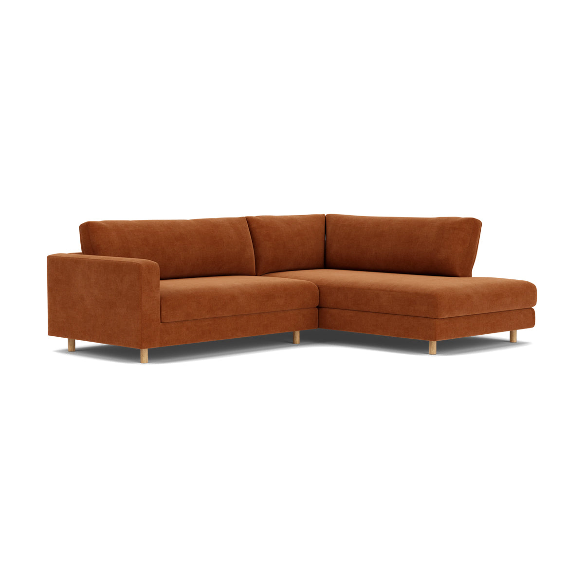 Douglas Fabric Right Corner Sofa - Modern L-Shaped Sectional Couch for Living Room, Small Spaces & Apartments | Comfortable Upholstered Furniture for Family Gatherings & Movie Nights