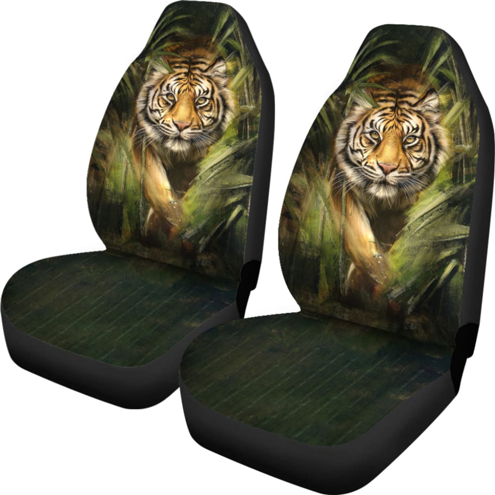 Premium Tiger Print Car Seat Covers - Universal Fit for Cars, Trucks & SUVs - Soft & Durable Neoprene Material - Easy to Install & Clean - Perfect for Pet Owners, Outdoor Enthusiasts & Style Upgrade