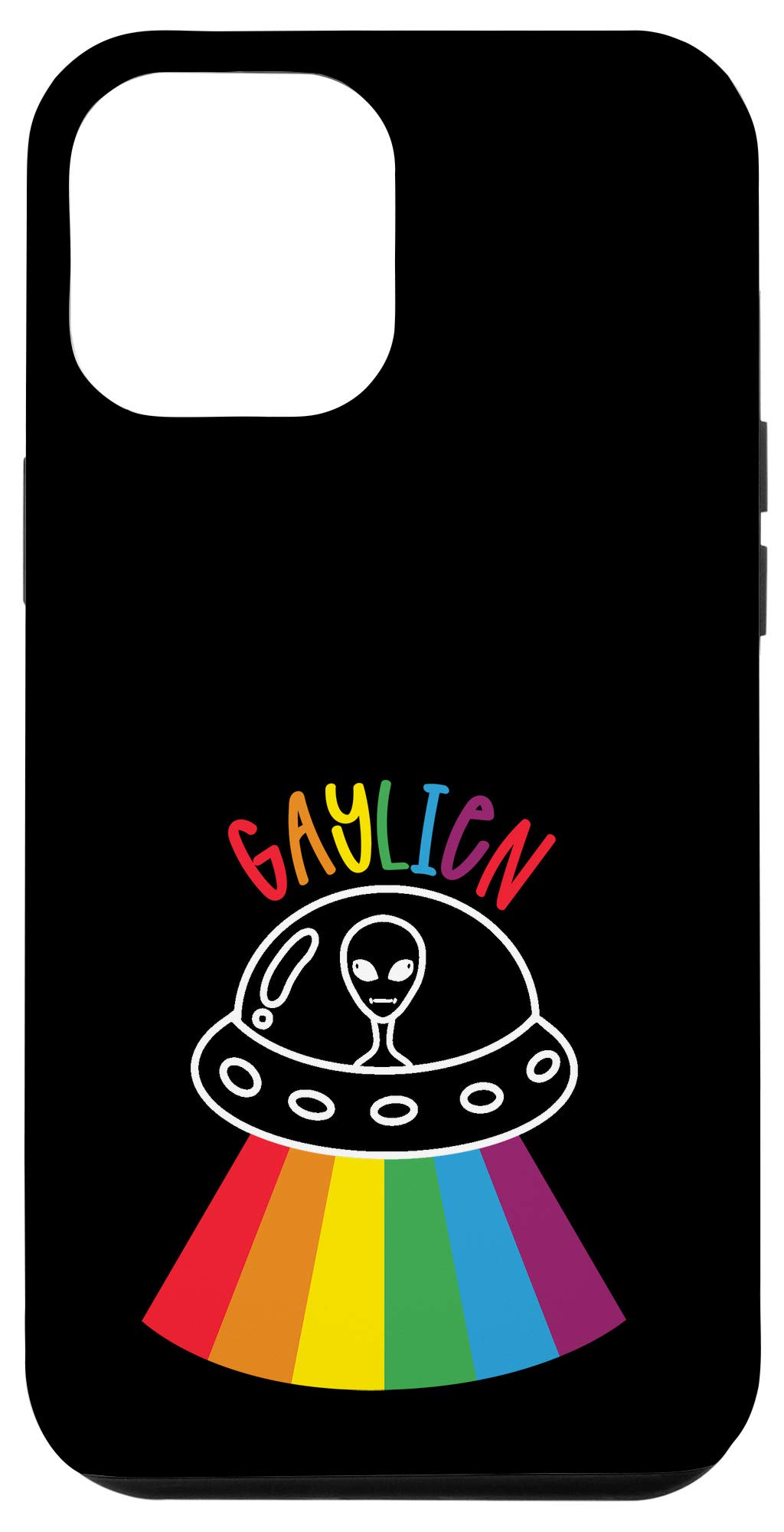 iPhone 12 Pro Max Case - LGBT Pride Rainbow Alien Design | Funny Gaylien Protective Cover for iPhone 12 Pro Max | Perfect for Pride Month, LGBTQ+ Events & Everyday Use