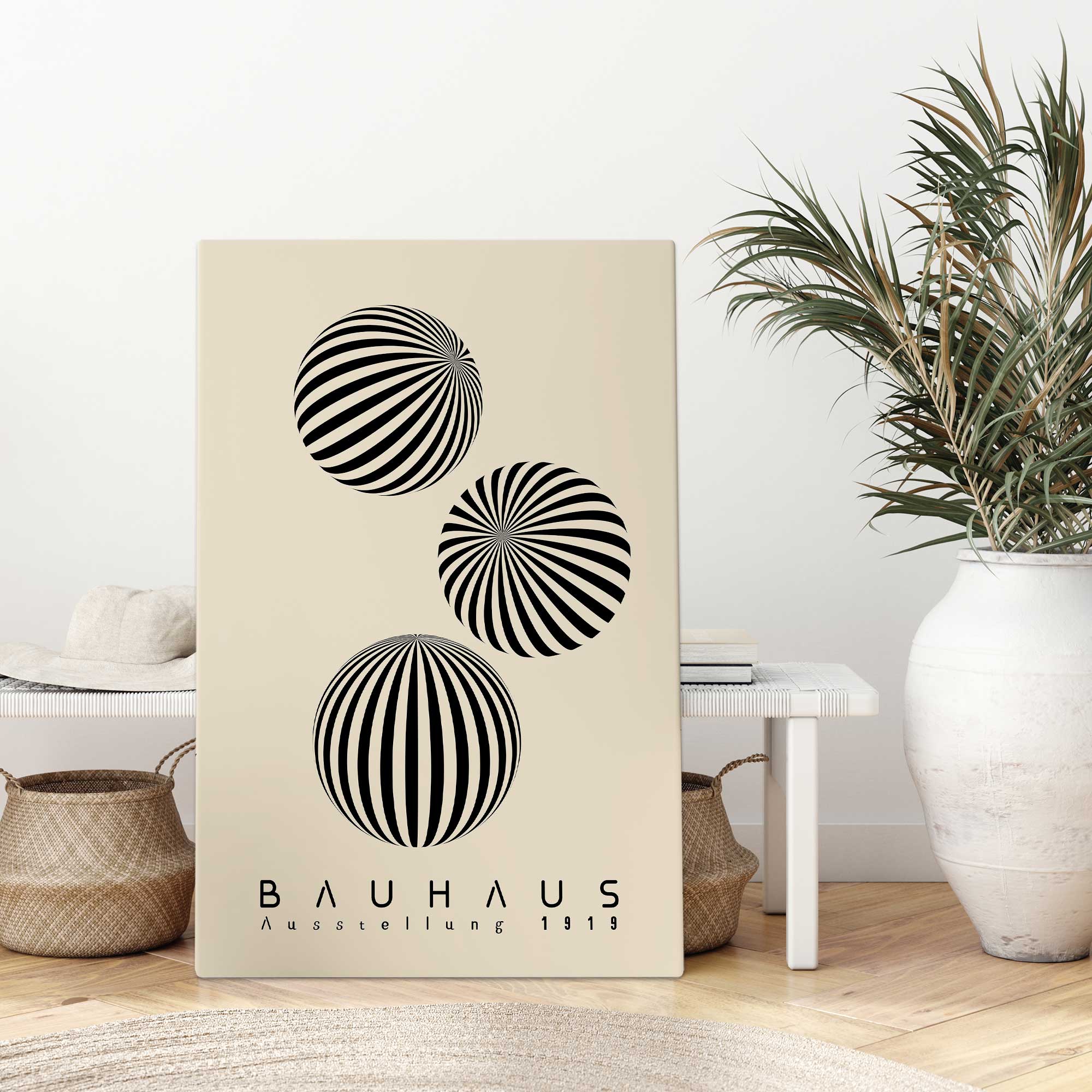 Bauhaus II Wall Art 1919 - Premium Canvas Painting for Modern Home & Office Decor | Vintage Abstract Artwork for Living Room, Bedroom, or Gallery Display