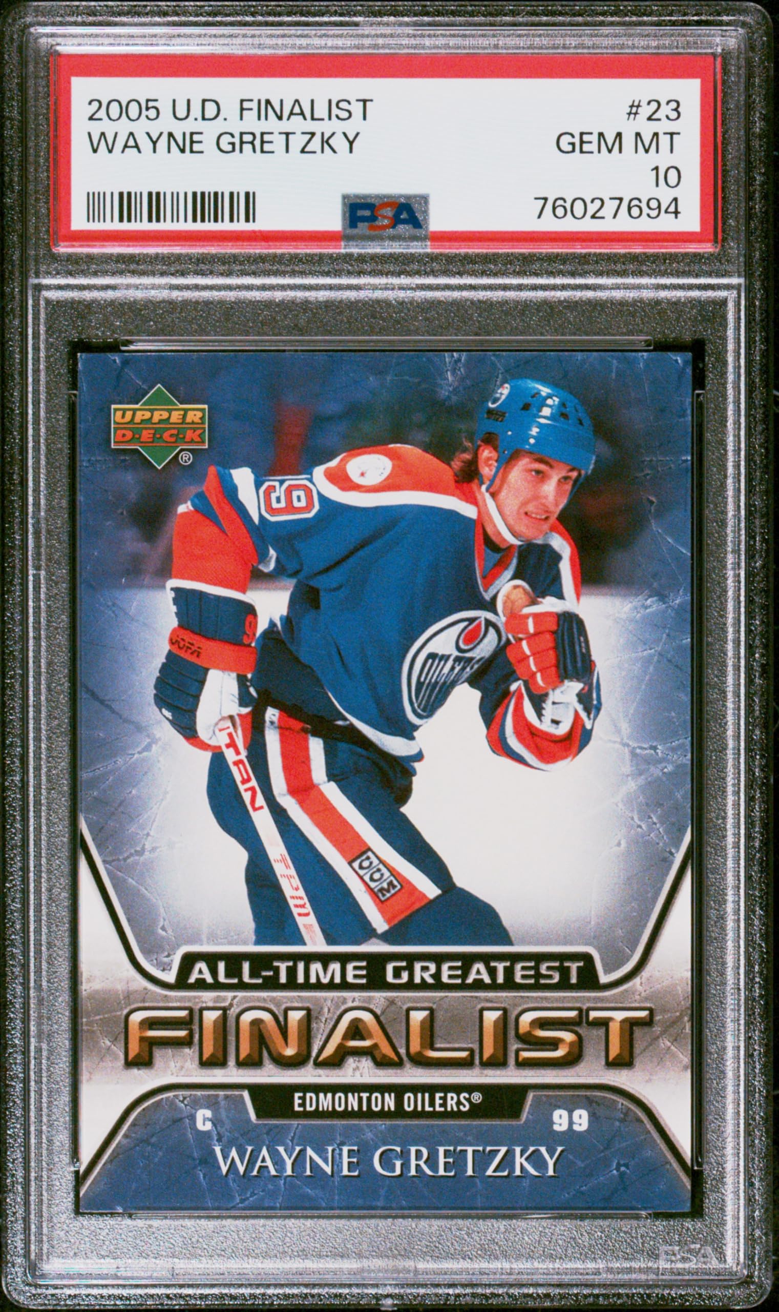 Wayne Gretzky 2005 Upper Deck Finalist Hockey Card #23 PSA 10 Graded - Rare Collectible for Hockey Fans & Sports Memorabilia Enthusiasts - Perfect for Display, Investment, and Gifting