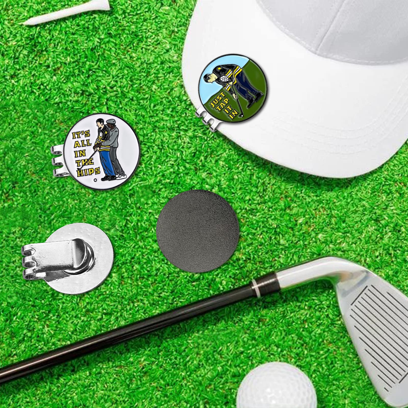 Magnetic Golf Ball Marker with Hat Clip - Funny Golf Accessories & Gifts for Men & Women | Perfect for Golf Course, Practice & Tournament Play
