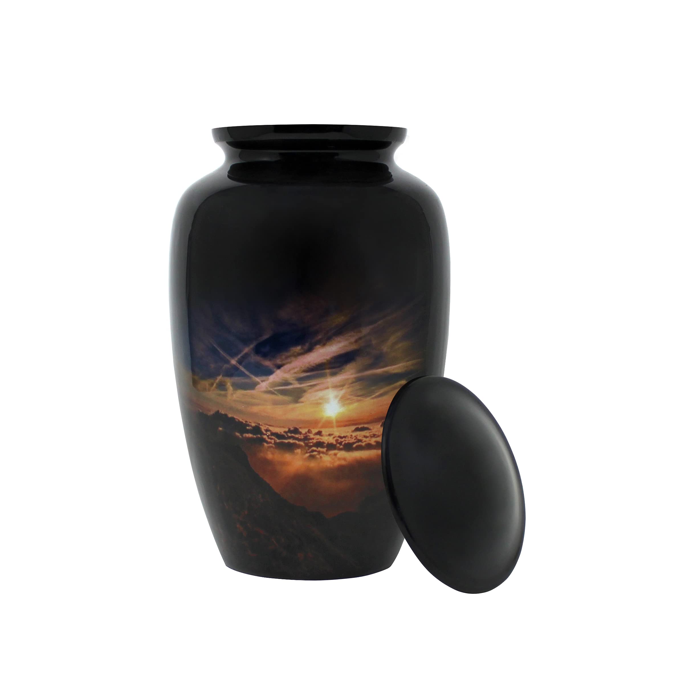Sunrise Cremation Urn for Human Ashes - Adult Keepsake Urn for Men & Women - Holds up to 200 lbs - Perfect for Memorial Services, Home Display & Ashes Storage