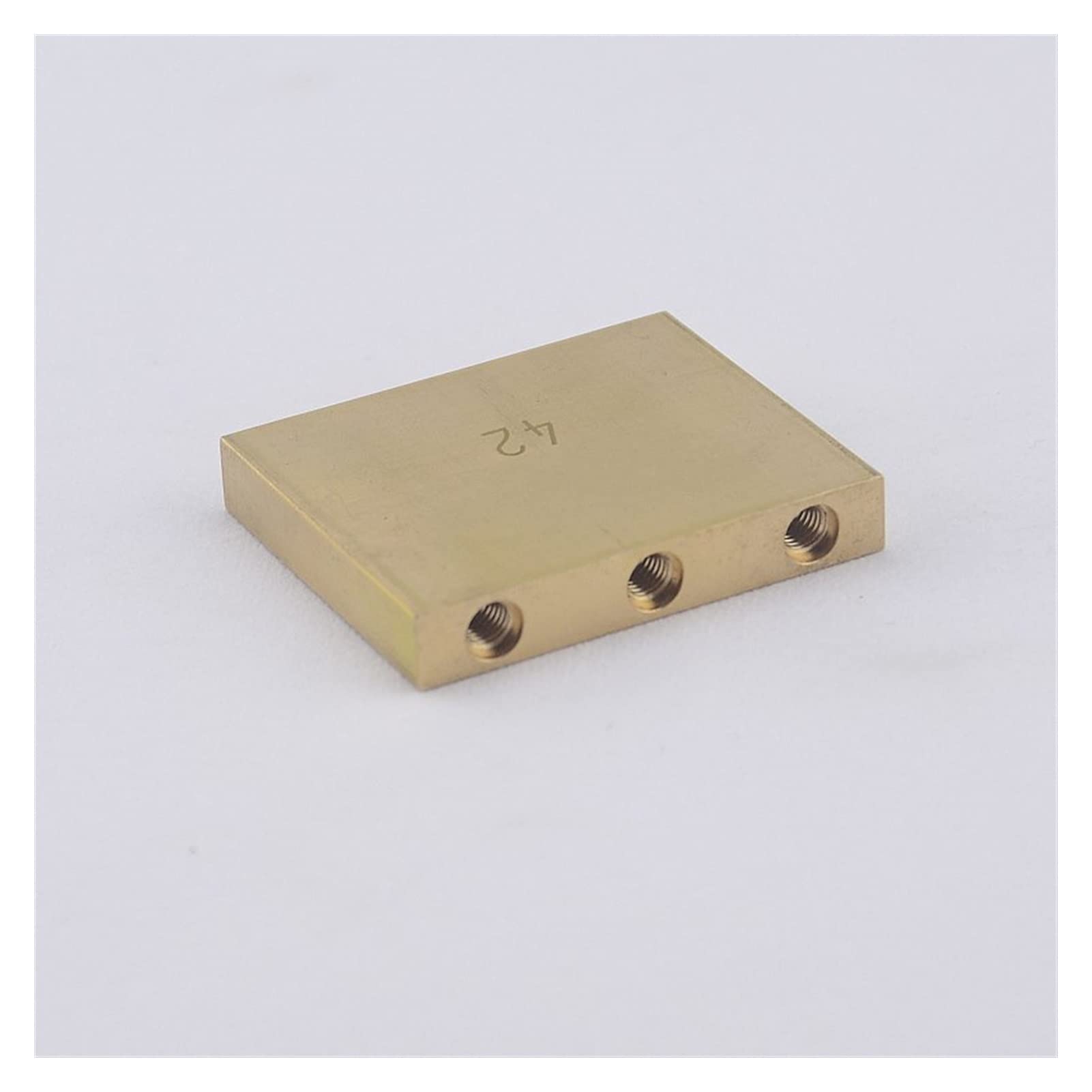 1 Piece Electric Guitar Brass Block for Tremolo System Bridge - 42mm Upgrade Part for Stratocaster Style Guitars - Improve Sustain & Tone - Perfect for Rock, Blues & Metal Performances