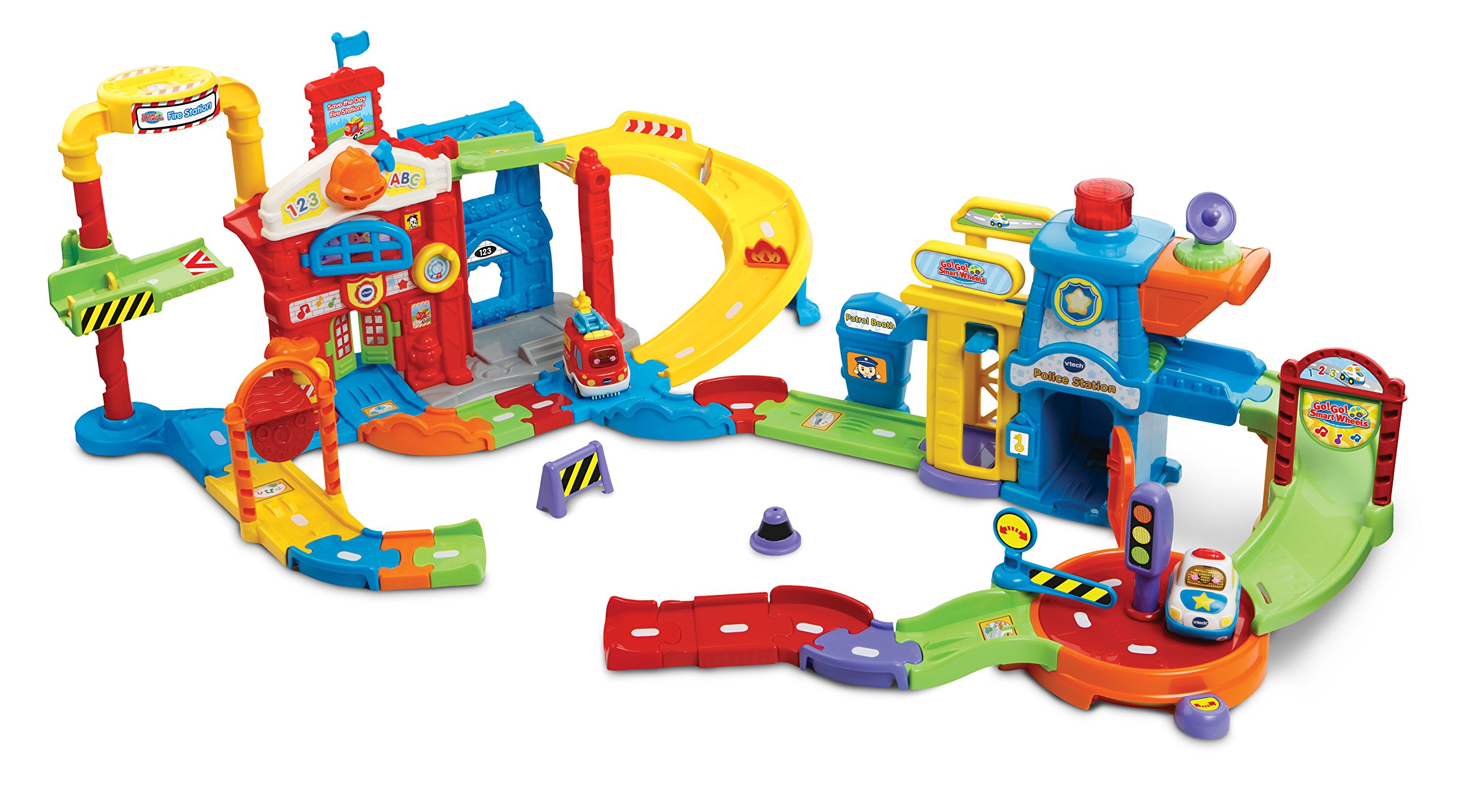 VTech Go! Go! Smart Wheels Save The Day Fire Station Playset - Interactive Learning Toy for Toddlers & Kids Ages 1-5 Years - Educational Fire Truck Toy with Lights & Sounds - Perfect for Pretend Play & Early Childhood Development