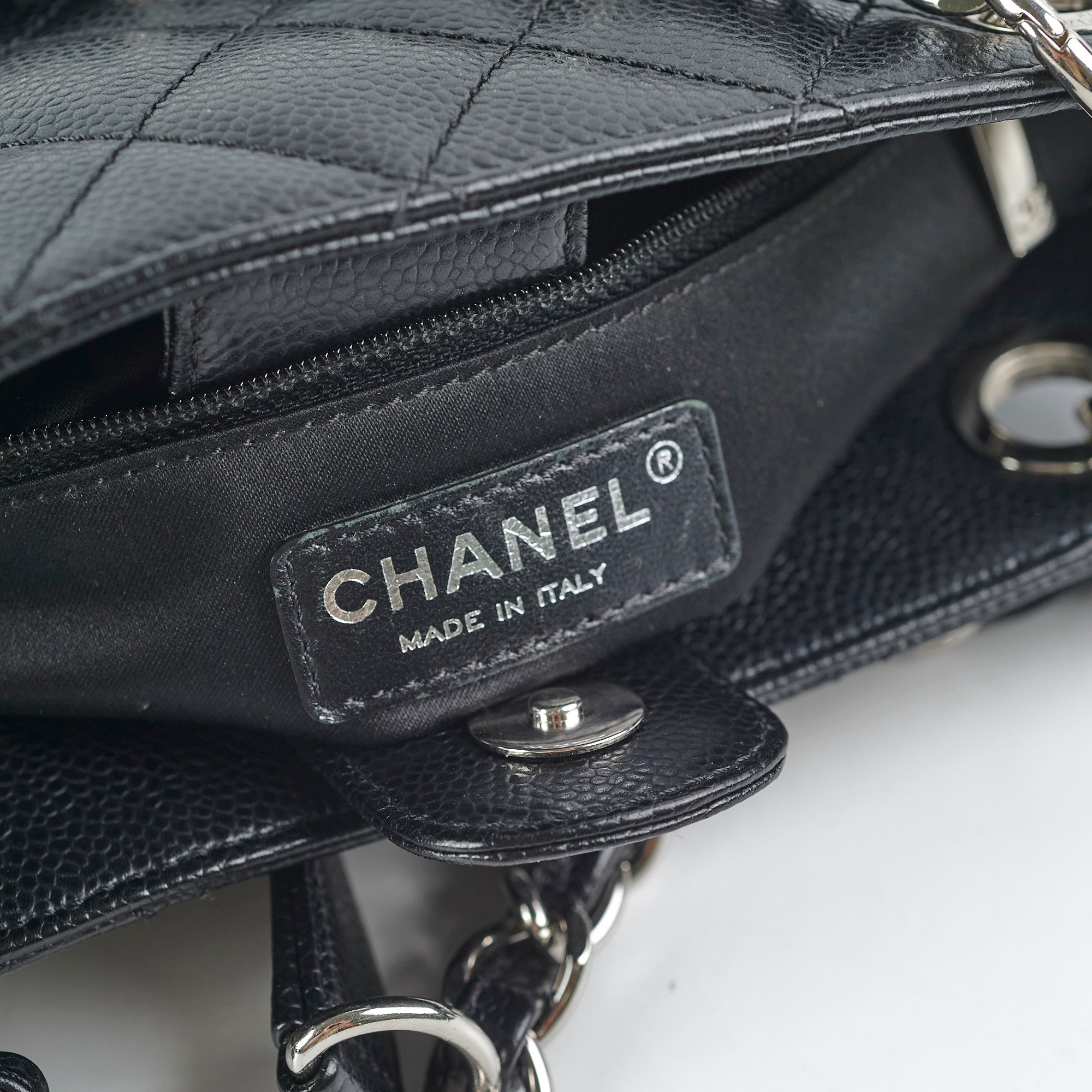 Chanel Caviar PST Petite Shopping Tote Bag - Luxury Black Leather Handbag for Women | Perfect for Work, Travel & Everyday Use