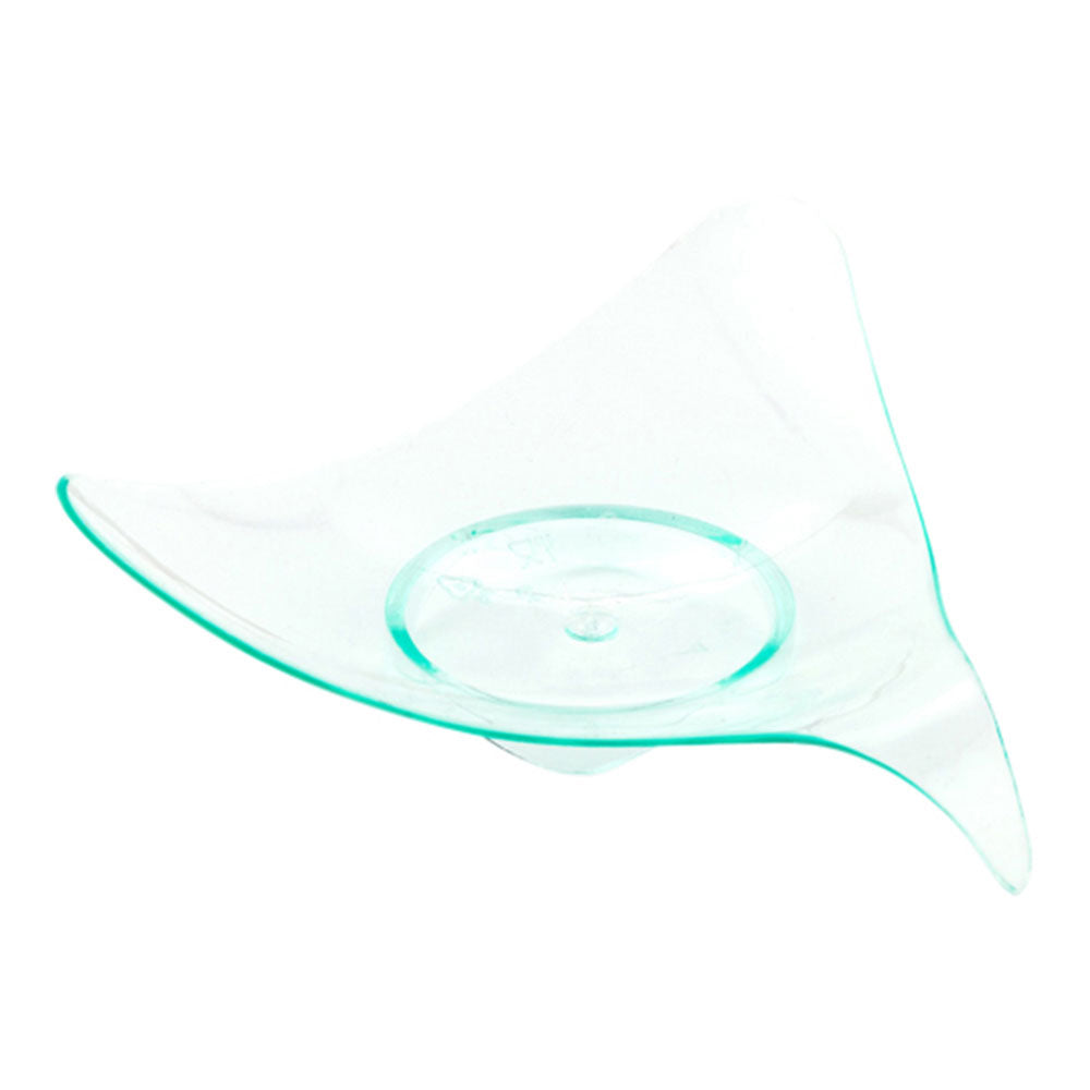 100-Pack Triangle Seagreen Plastic Shooting Star Appetizer Plates & 100 Silver Mini Forks - Perfect for Parties, Weddings, Baby Showers & Holiday Events