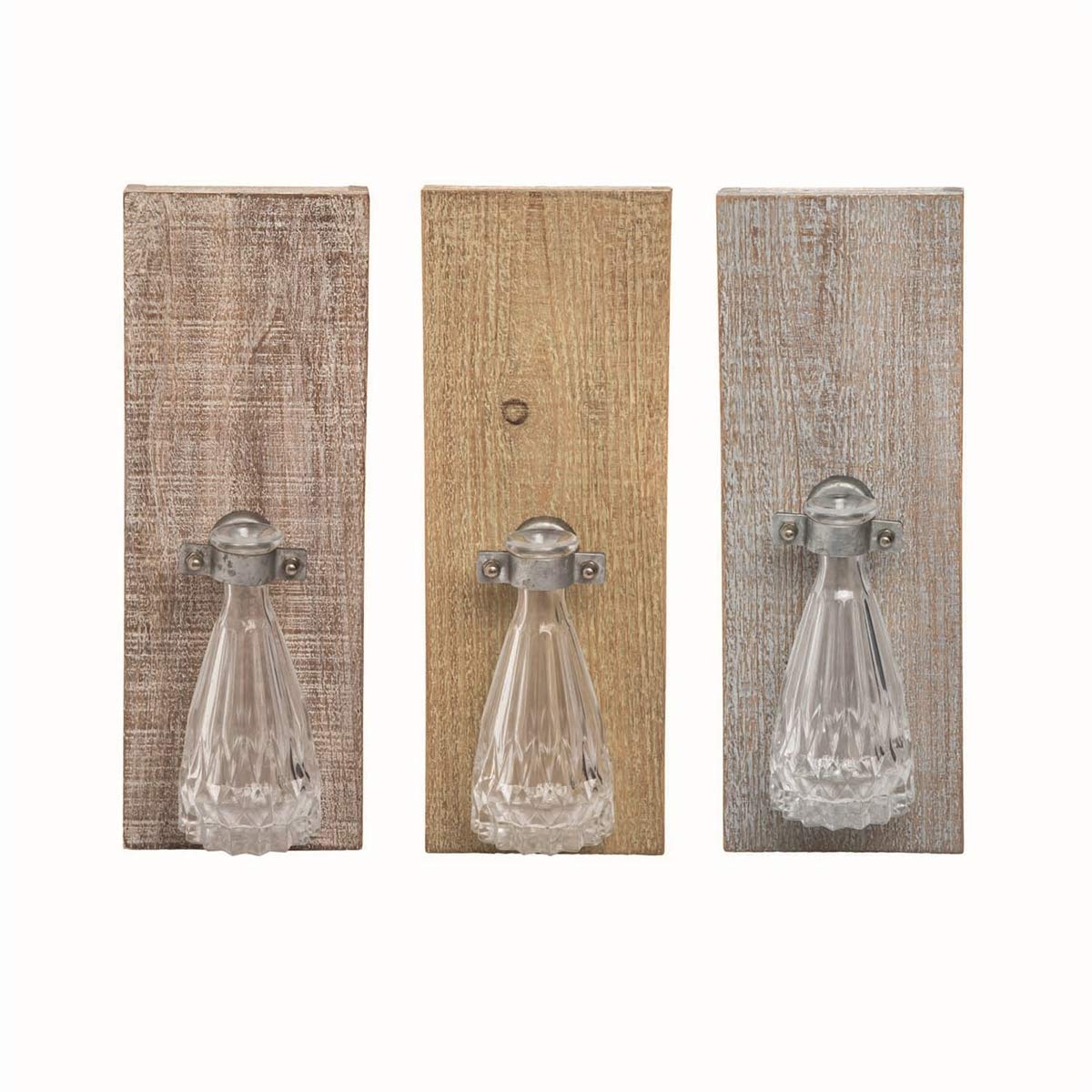 Foreside Wood Cottage Bud Vase for Home & Garden Decor - Perfect for Floral Arrangements, Wedding Centerpieces, and Rustic Home Accents