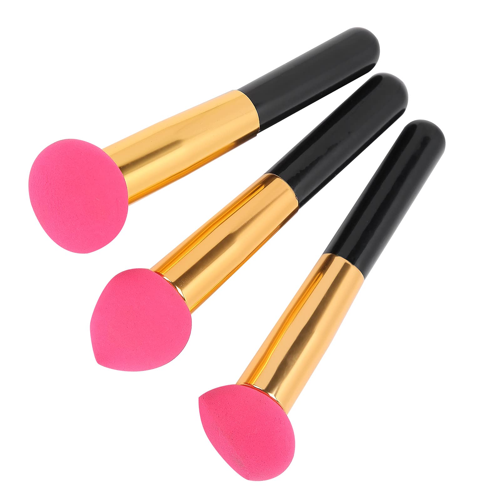 Soft Makeup Brush Set with Egg Puff - 3-Piece for Flawless Application (Purple) - Perfect for Foundation & Blending