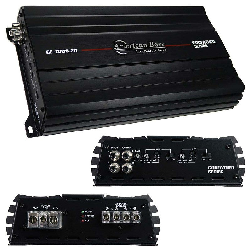 American Bass GF10002D 1240W RMS 4 Channel Car Amplifier - High Power Audio System for Cars, Trucks & SUVs | Perfect for Car Audio Upgrades, Bass Boost & Clear Sound Enhancement