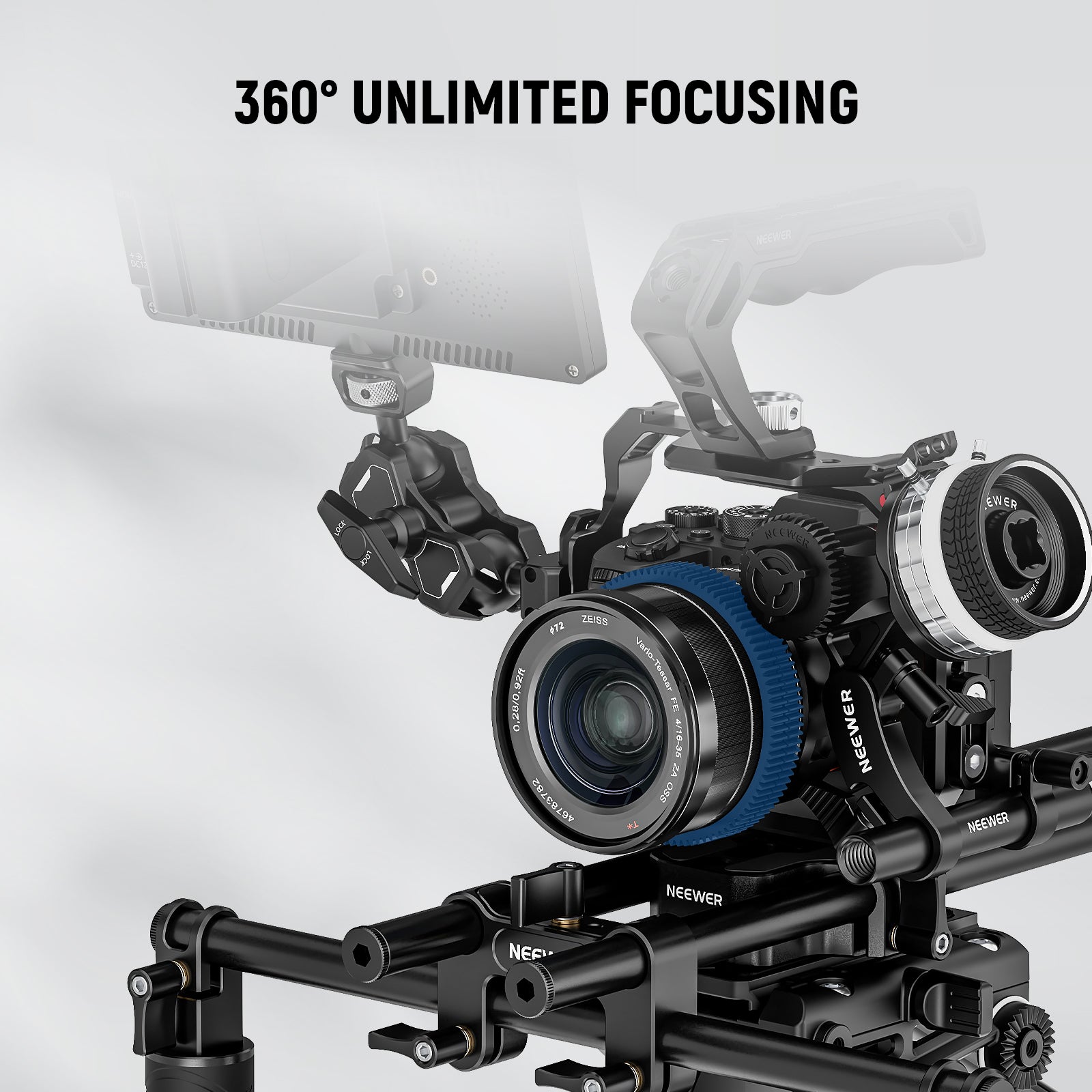 NEEWER PG008 14-Piece Seamless Follow Focus Gear Ring Set for DSLR & Mirrorless Cameras - Professional Video Filmmaking Accessories for Smooth Focus Pulling in Cinematic Shots