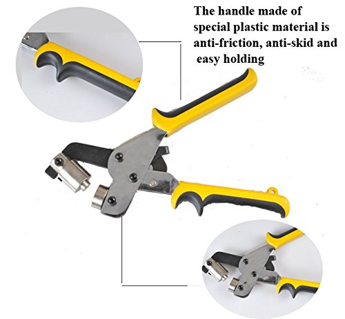 Portable Hand Press Grommet Tool Kit with 500pcs Yellow Eyelets - Heavy Duty Hole Punch for Vinyl Banners, Signs, Tarps & Fabric - Perfect for DIY Projects, Home Repairs & Professional Sign Making