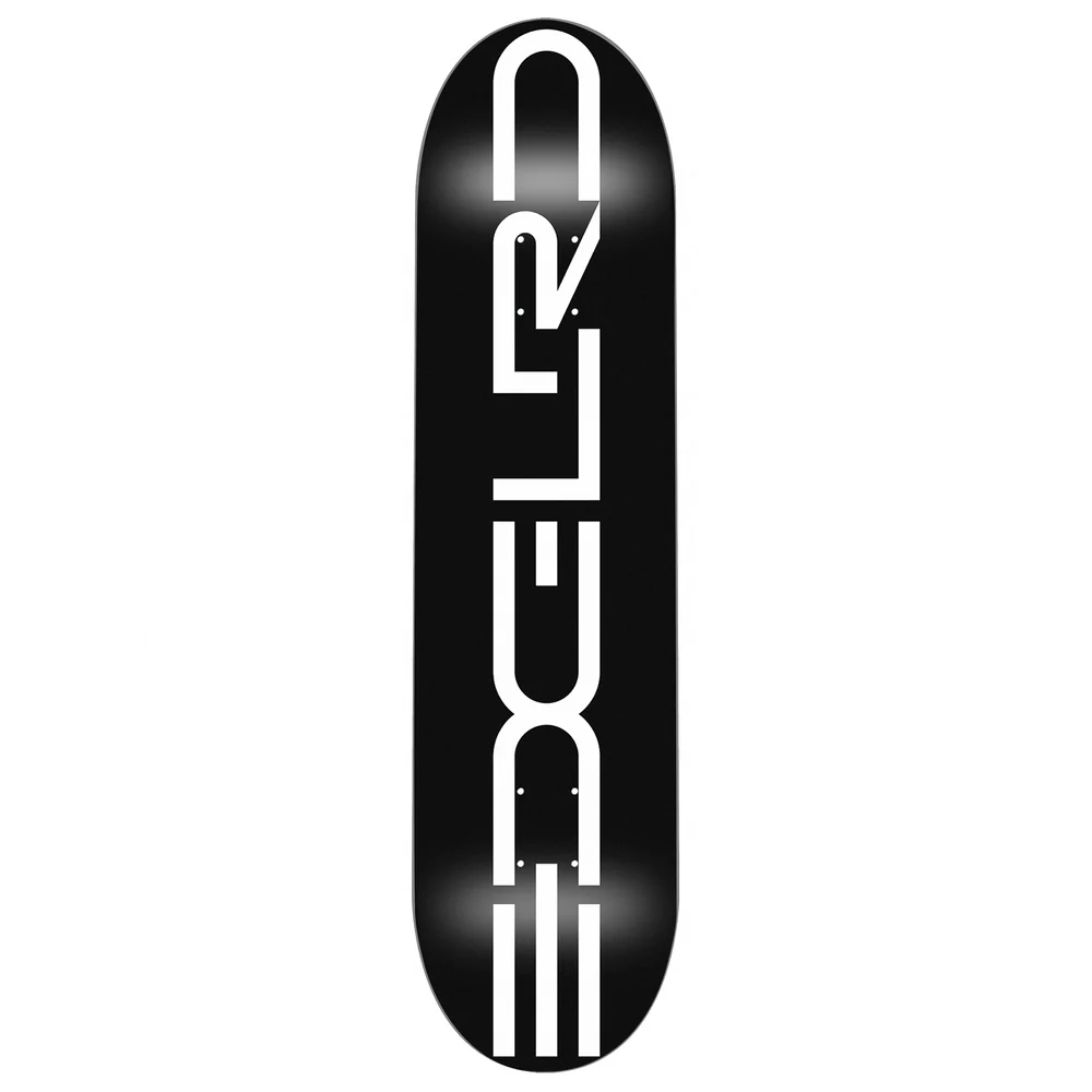 EDGLRD Tech Script Team Deck Skateboard - Black/White (8.0/8.25/8.5) - Professional Street Skateboard for Tricks & Commuting - Perfect for Skate Parks & Urban Riding