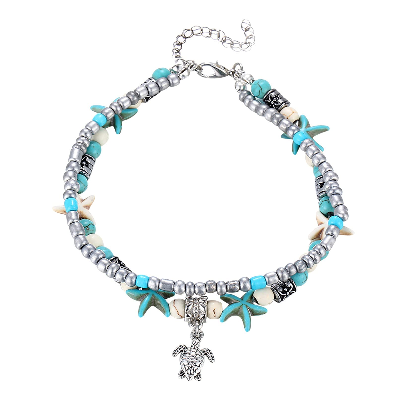 JMEDITC Fashion Adjustable Ankle Bracelet - Stylish Foot Chain with Rings for Women, Perfect for Beach, Yoga, and Summer Outfits | Trendy Boho Accessory for Casual Wear and Vacation Style