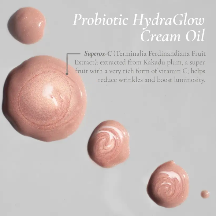Probiotic Hydraglow Cream Oil - Hydrating & Brightening Face Moisturizer for Glowing Skin | Day & Night Use for Dry, Sensitive Skin Care Routine