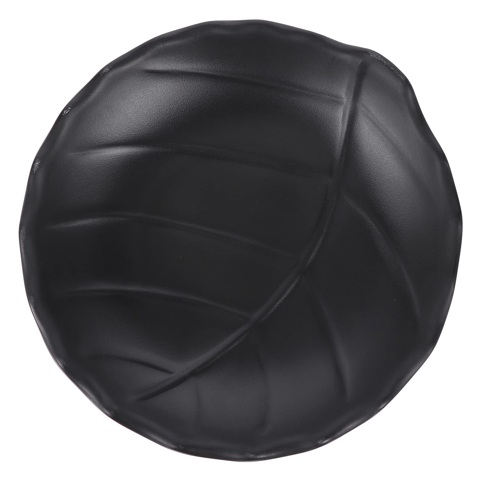 ABOOFAN Leaf-Shaped Melamine Snack Plate - 1pc Black Decorative Dish for Snacks, Salad, Fruit, Jewelry | Perfect for Parties, Picnics, Home Decor & Gift Giving