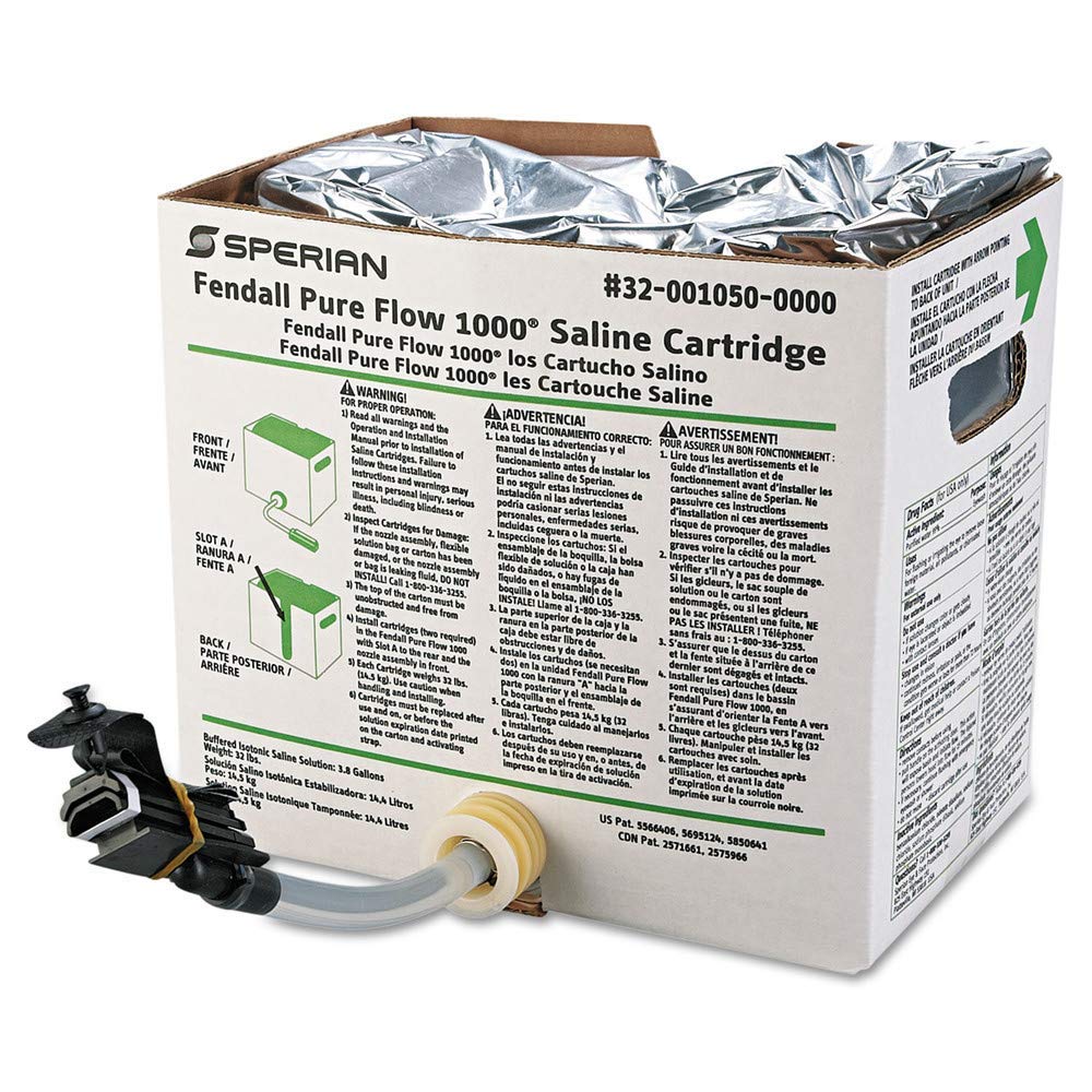Fendall Saline Solution Cartridge Refill Pack - 12oz Sterile Eye Wash for Contacts & First Aid - Perfect for Daily Lens Cleaning & Emergency Eye Care