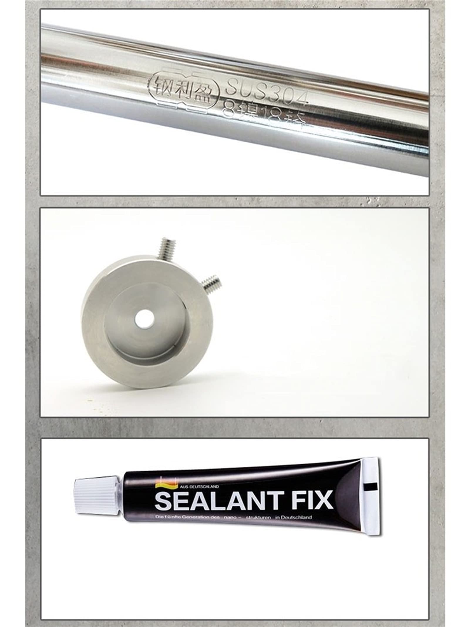 Stainless Steel Telescopic Shower Curtain Rod - No Drill Required Adjustable Tension Pole (160-310cm) for Bathroom & Shower - Perfect for Small Spaces & Rental Homes
