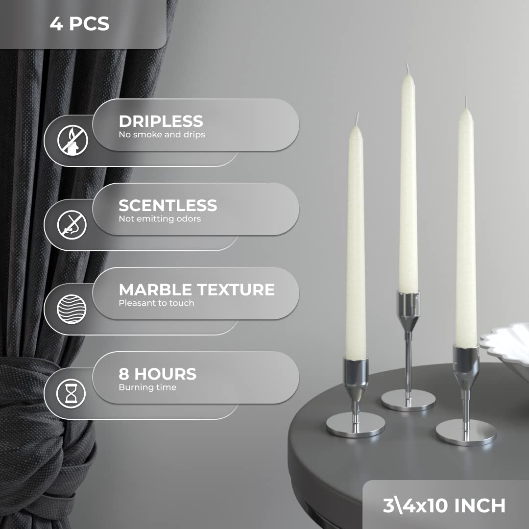 Ivory Taper Candles 12